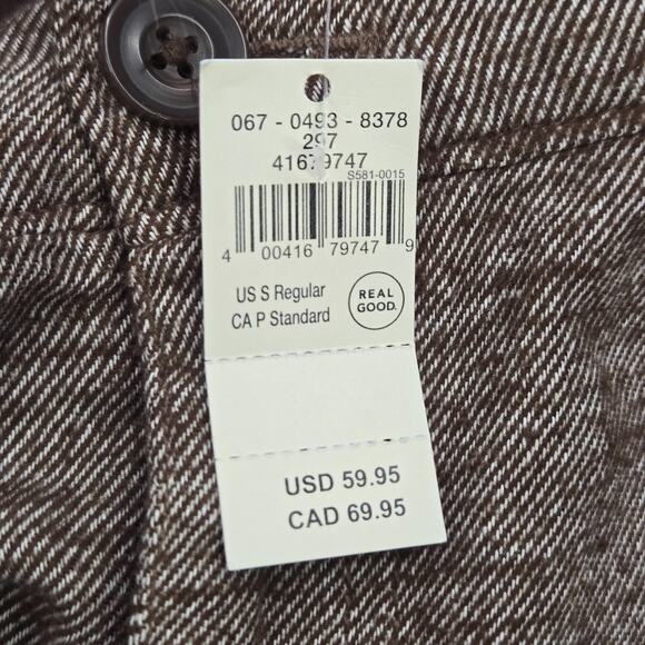 Aerie Anytime High Waisted Trousers Womens S Brown Wide Leg Zip Stretch New - Picture 4 of 14